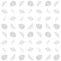 random leaves pattern background