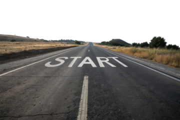 Road to new beginnings open highway landscape serenity perspective journey