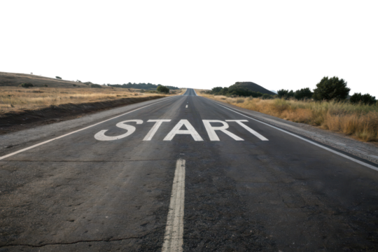 Road to new beginnings open highway landscape serenity perspective journey