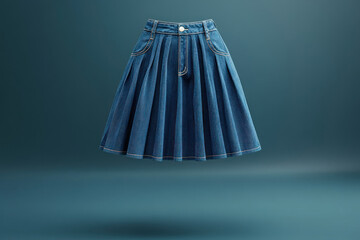 Denim skirt with pockets and buttons, paired with a striped black and white top. A silver necklace and brown sandals complete the casual summer outfit.