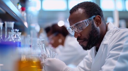 Diverse Scientific Team Collaborating in Modern Laboratory Setting