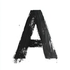 Fototapeta premium A bold, textured black letter 