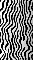 Black and white wavy striped pattern resembling animal print.