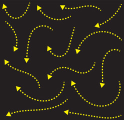 Hand drawn dotted arrow line clip art