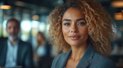 Business team working on digital tablet, analyzing data and discussing strategies in a collaborative office setting