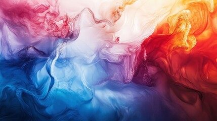Abstract Swirling Colors of Blue, Purple, Red, and Orange