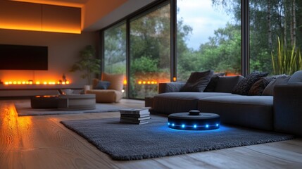 Smart home technology with a focus on energy efficiency, security, and remote control