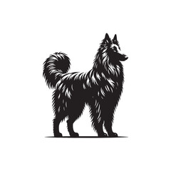 Belgian Laekenois Dog Silhouette - Minimalist Dog Vector - Illustration of Belgian laekenois.