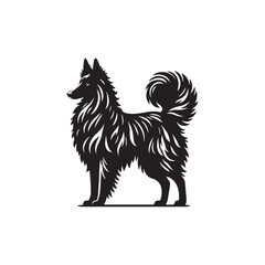 Belgian Laekenois Dog Silhouette - Minimalist Dog Vector - Illustration of Belgian laekenois.