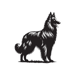Belgian Laekenois Dog Silhouette - Minimalist Dog Vector - Illustration of Belgian laekenois.