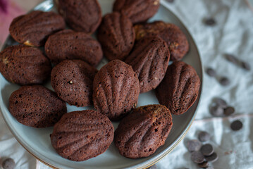 sweet home made Chocolate cookies Madeleine 