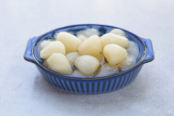 Pickled Scallion, Pickled Japanese leek bulbs