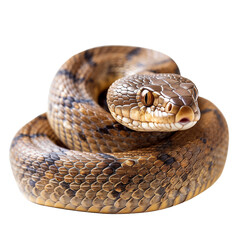 Obraz premium Snake isolated on transparent background. Symbol 2025 year. Generated ai