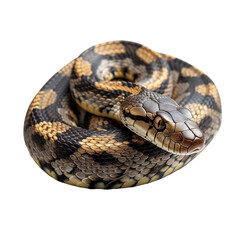 Snake isolated on transparent background. Symbol 2025 year. Generated ai