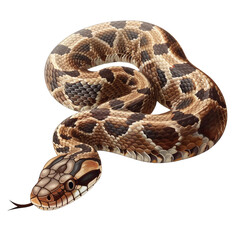 Obraz premium Snake isolated on transparent background. Symbol 2025 year. Generated ai