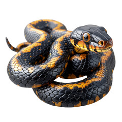 Fototapeta premium Snake isolated on transparent background. Symbol 2025 year. Generated ai
