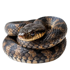 Obraz premium Snake isolated on transparent background. Symbol 2025 year. Generated ai