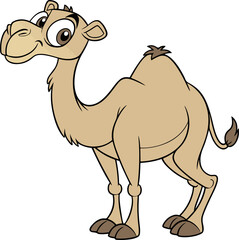 Beautiful cartoon Camel Icon on white background