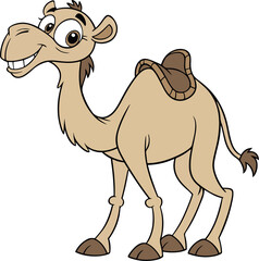 Beautiful cartoon Camel Icon on white background, Camel Icon