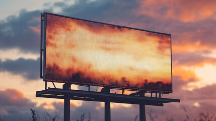 billboard mockup with landscape