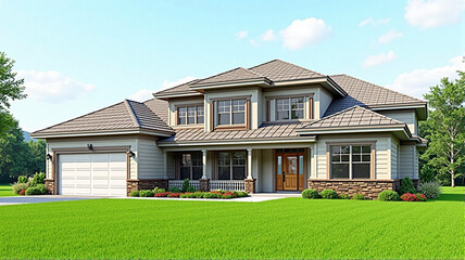 Fototapeta premium house in the park