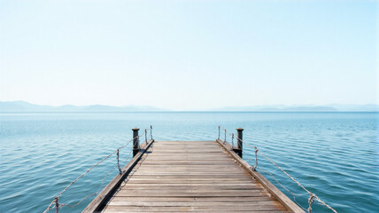 Obraz premium wooden pier on the lake