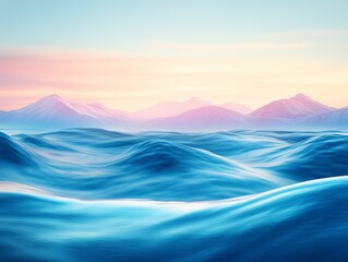 Pastel Mountains and Wavy Terrain