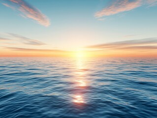 Obraz premium Serene Sunset Over the Ocean