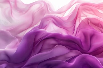Obraz premium Flowing purple and pink fabric waves creating a soft, elegant pattern