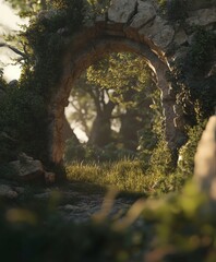 Sunlit Forest Archway
