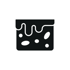 Brownies food cake icon vector design templates in modern and simple concept 