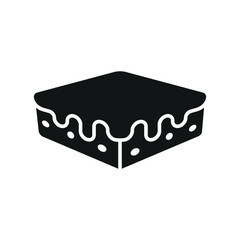 Brownies food cake icon vector design templates in modern and simple concept 