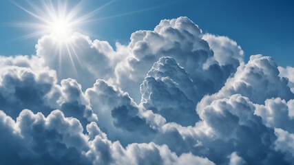 Naklejka premium blue sky with clouds