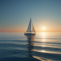 sailboat at sunset