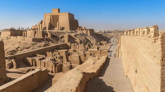 Mesmerizing Beauty of Ancient Ur: Panoramic View of Mesopotamian Civilization