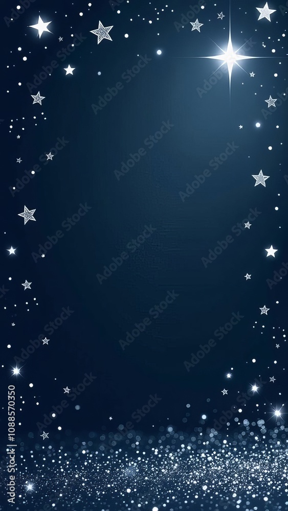 Poster a dark blue background with a large number of stars scattered throughout