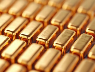 Gold bars forming a grid, representing investment and finance