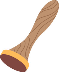 Creative vintage postal stamp mark with flat design. Handcrafted icon representing correspondence and mail delivery. Concept of communication, ideal for stationery and greeting card designs.