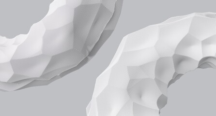 3d render of abstract detailed shapes. Dynamic futuristic background. © Михаил Богданов