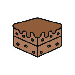 Brownies food cake icon vector design templates in modern and simple concept 