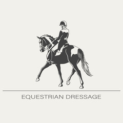 Equestrian dressage banner for equestrian competition