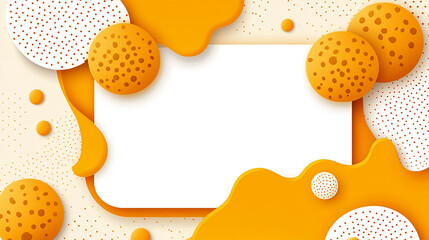 Abstract orange and white background with a white rectangle in the center.