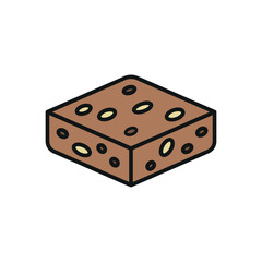 Brownies food cake icon vector design templates in modern and simple concept 