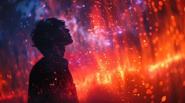 An innovative spiritual music concert with interactive digital instruments and holographic spiritual visuals 