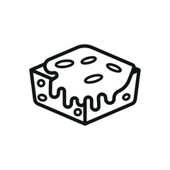 Brownies food cake icon vector design templates in modern and simple concept 