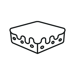 Brownies food cake icon vector design templates in modern and simple concept 