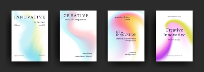 Fototapeta premium abstract gradient background template. Minimalist style posters cover. Modern wallpaper design for social media, brochure, flyer, banner