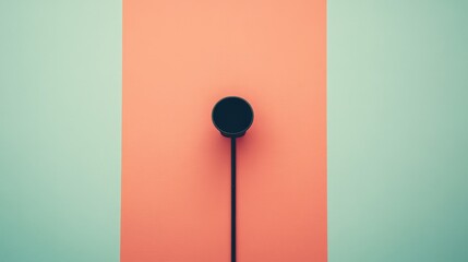 Minimalist Speaker Design on Pastel Background