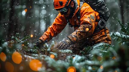 Gardening and reforestation techniques used in tree cutting, with natural resource management 
