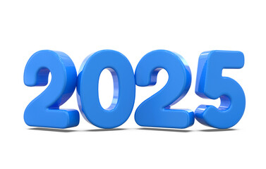 2025 Blue Number Happy New Year